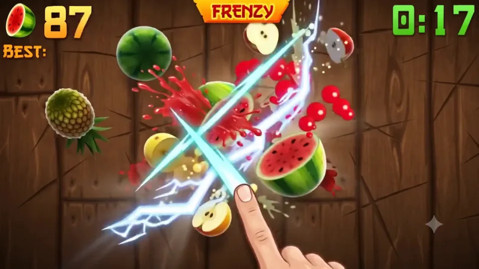 Fruit Ninja slice feedback